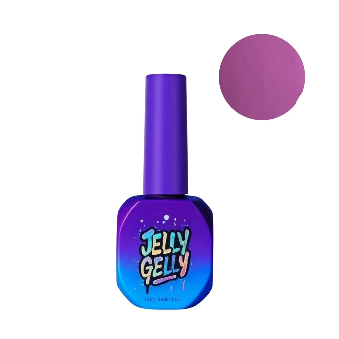 Jelly Gelly Gel Polish Orchid Pop 12ml bottle, HEMA-free vivid orchid purple gel polish