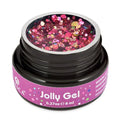 Atica Jolly Gel Pink 8ml – jar with pink holographic glitter gel.

