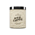 Iced Latte Sugar Scrub – 300ml vegan exfoliator with cold coffee scent and creamy texture.