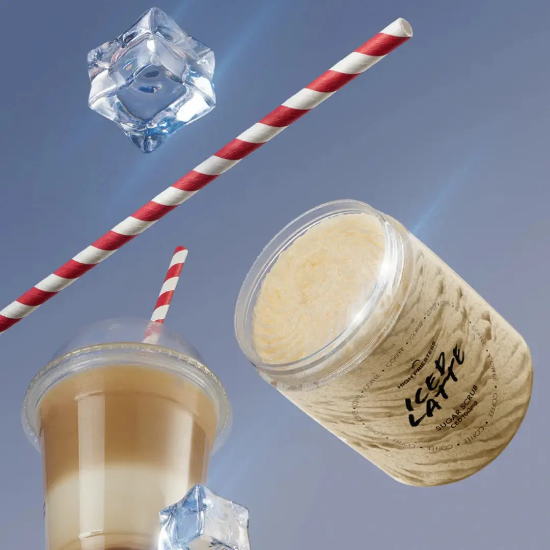  Sugar Scrub Iced Latte Cold Coffee – Natural Vegan Body Exfoliator 300ml