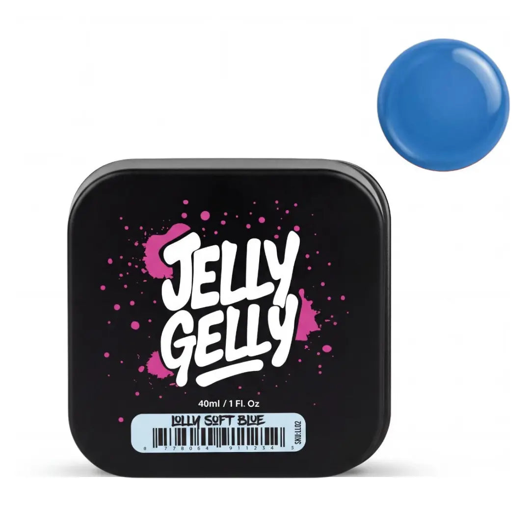 Jelly Gelly Lolly builder gel glass effect blue 40ml jar