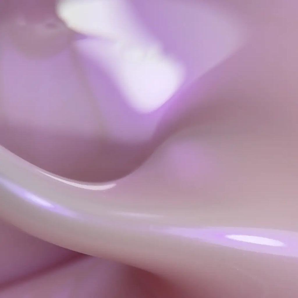 Viscous self leveling Jelly Gelly lolly gel rosy pearl texture closeup
