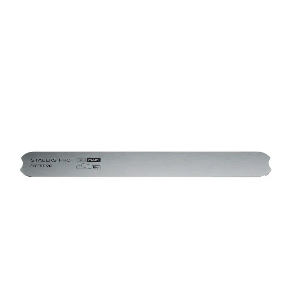 High-quality smooth polished stainless steel metal base for disposable nail files closeup