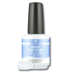 Non-Cleansing Top Coat Milky 15 ml – soft milky no-wipe top coat for glossy gel nails