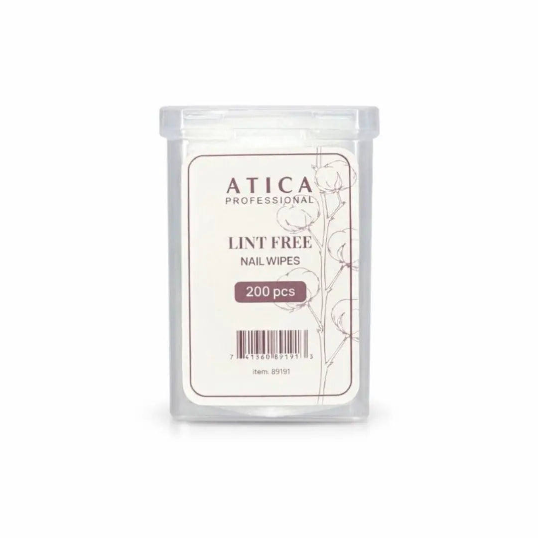 Atica Professional Lint-Free Wipes 200 pcs box showing manicure wipes