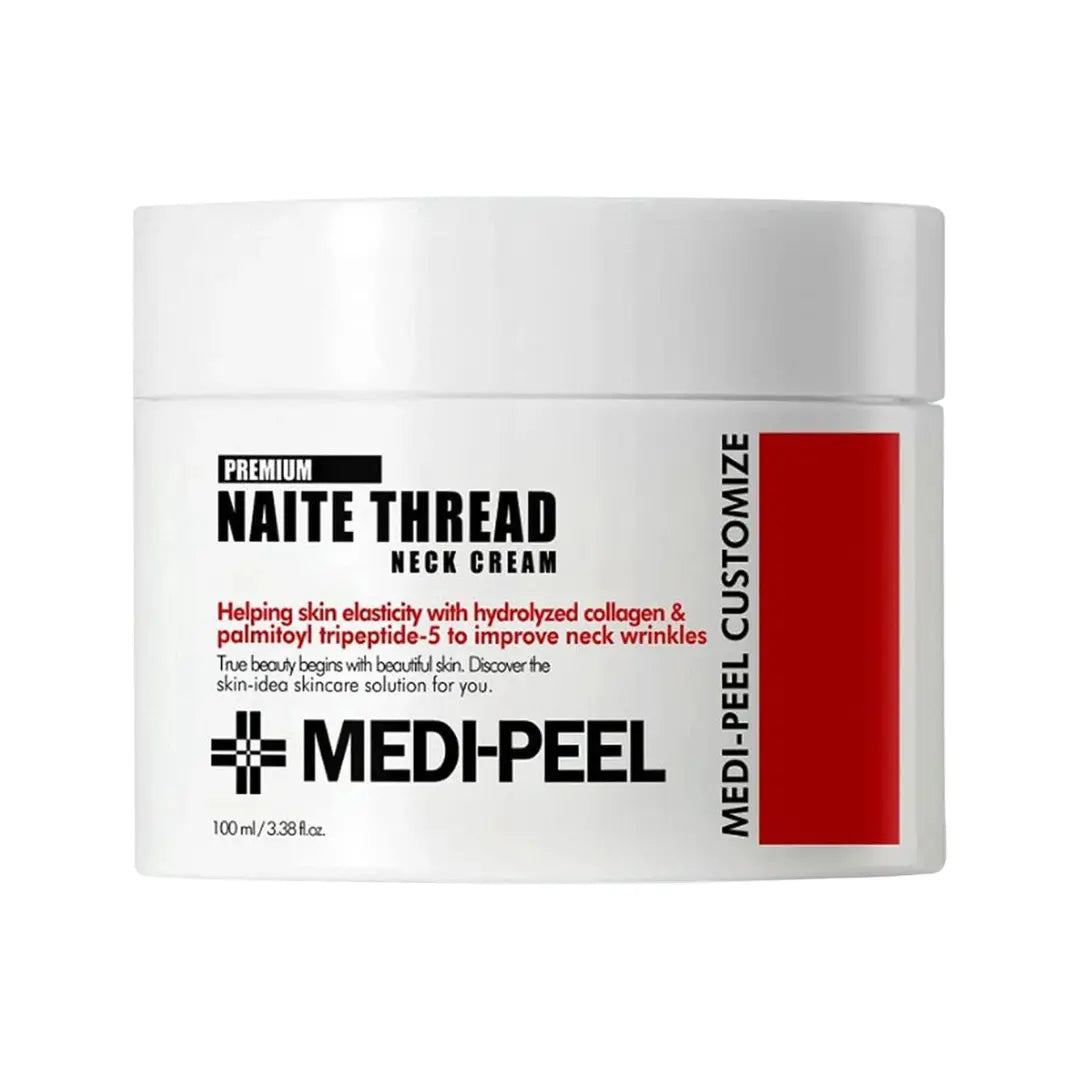 MEDI-PEEL Naite Thread Neck Cream jar on a white background