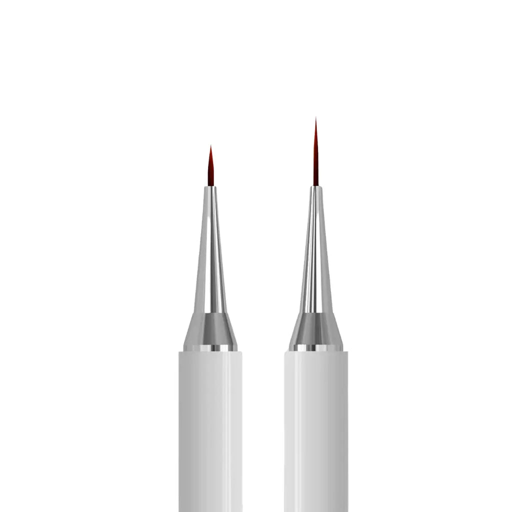 Staleks PRO Exclusive 01 11 Double Ended Liner Brush 7mm and 12mm with white matte handle