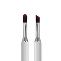 Staleks PRO Exclusive 06 09 Double Ended Gel Brush 11mm and 9mm with white matte handle