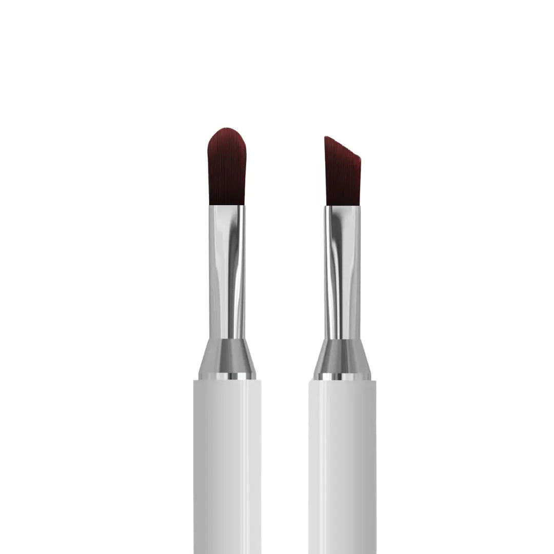Staleks PRO Exclusive 06 09 Double Ended Gel Brush 11mm and 9mm with white matte handle