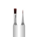 Staleks PRO Exclusive 08 03 Double Ended Gel Brush and Liner 10mm with white matte handle