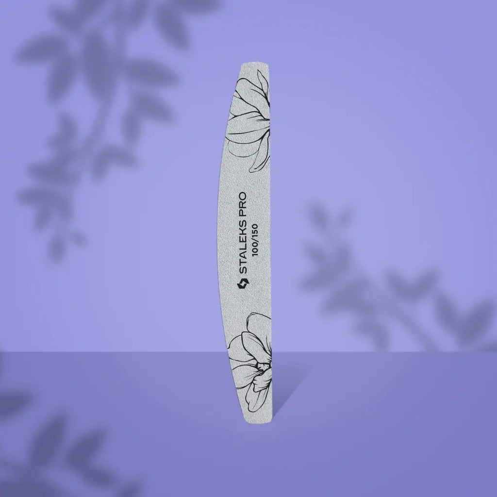 Staleks Expert 40 Crescent Nail File – 100/150 grit disposable files for nail shaping (25 pcs).