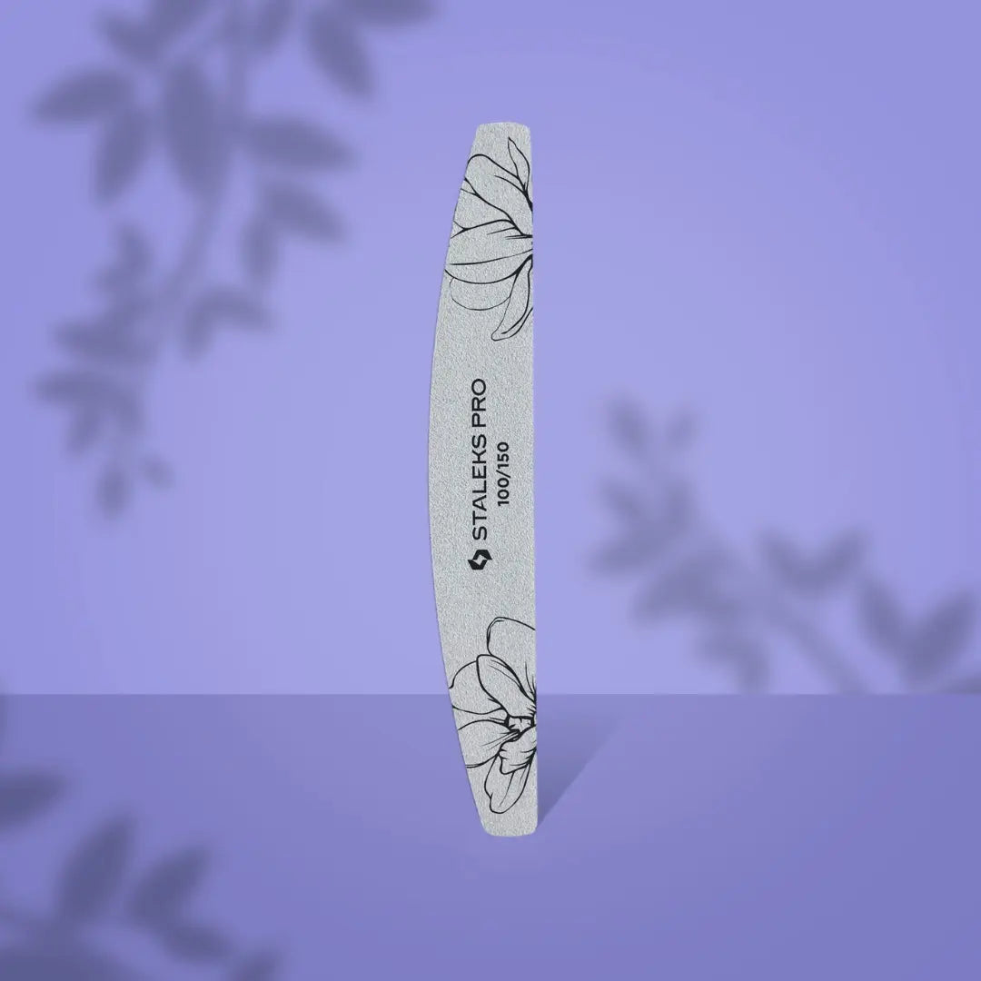 Staleks Expert 40 Crescent Nail File – 100/150 grit disposable files for nail shaping (25 pcs).