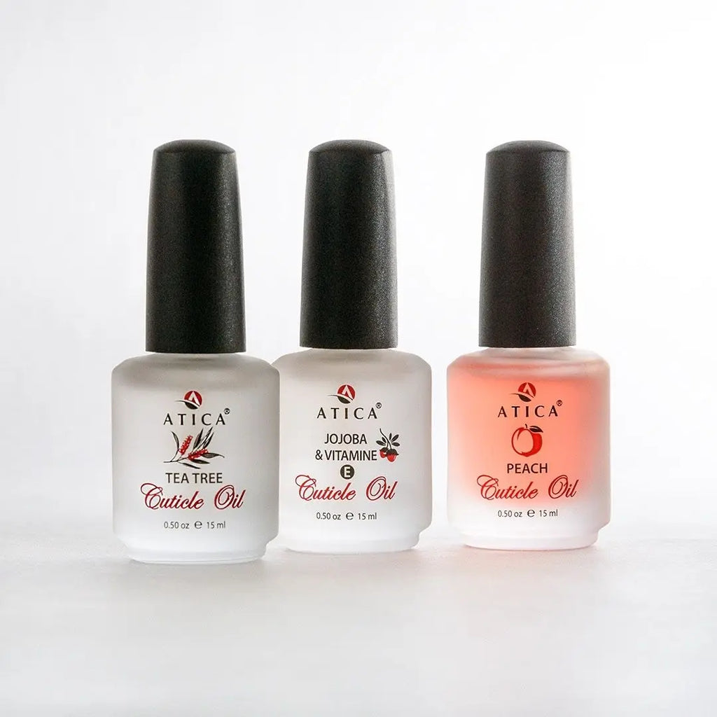 Atica Cuticle Oil Jojoba & Vitamin E 15ml – nourishing oil for cuticle care with natural ingredients.