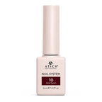 ATICA One Touch 10 Gel Polish 8ml bottle, rich plum brown gel polish for elegant autumn winter manicures
