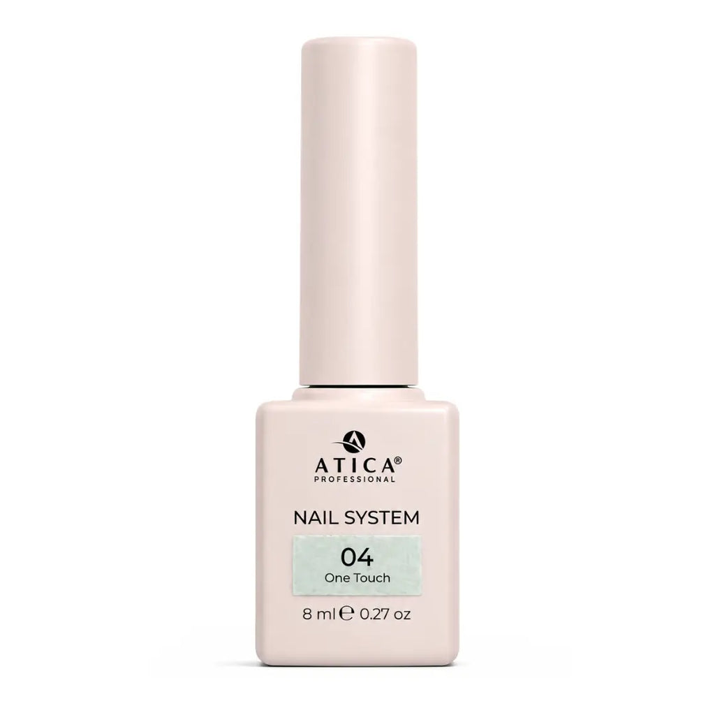 ATICA One Touch 04 Gel Polish 8ml bottle, pastel mint gel polish for spring and floral nail designs