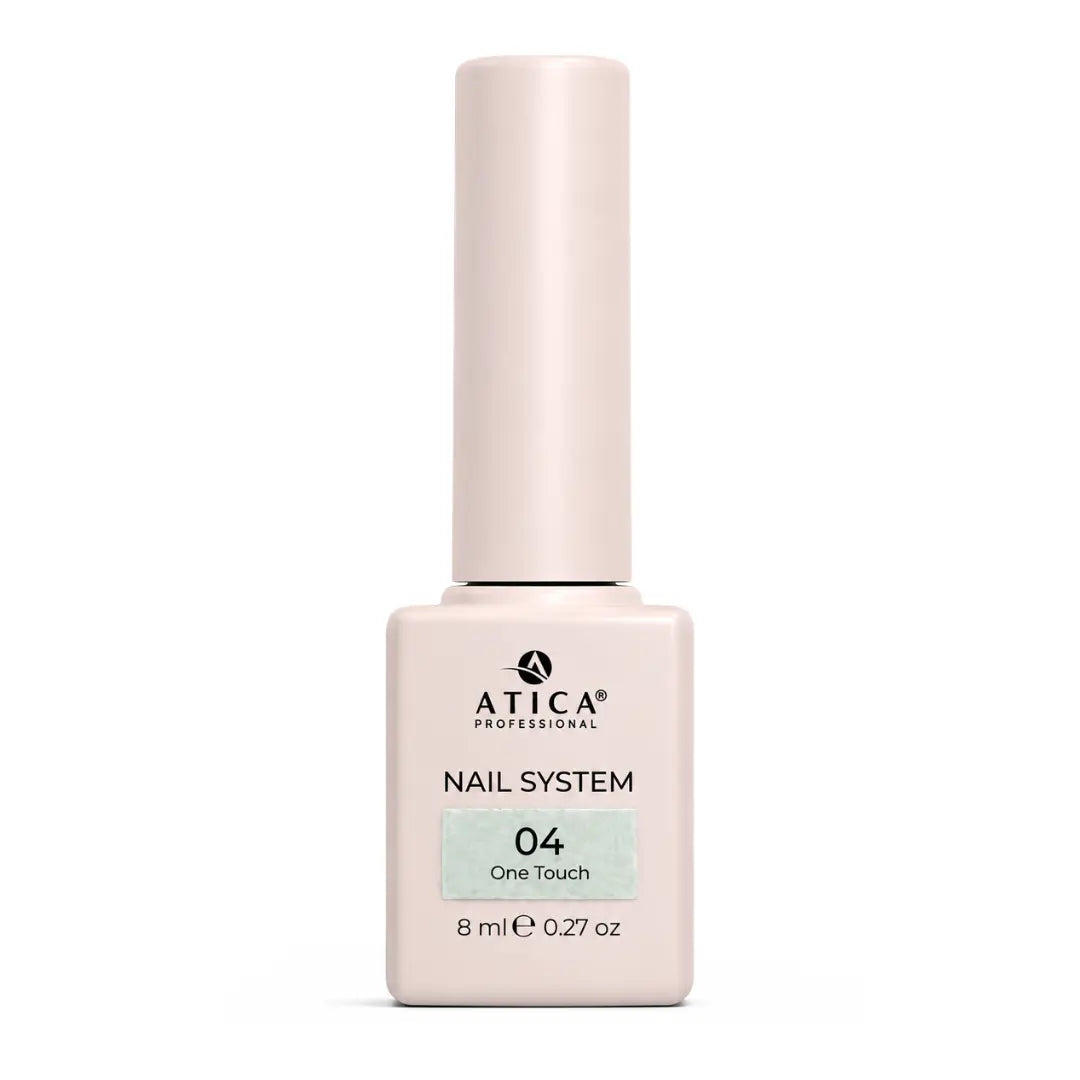 ATICA One Touch 04 Gel Polish 8ml bottle, pastel mint gel polish for spring and floral nail designs
