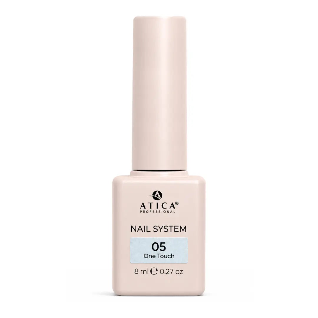 ATICA One Touch 05 Gel Polish 8ml bottle, baby blue gel polish for spring and summer nail designs