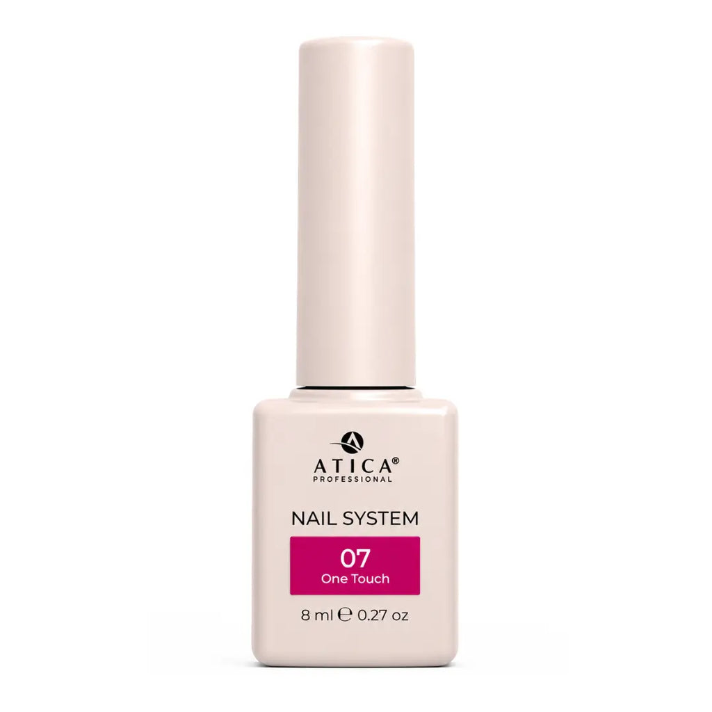 ATICA One Touch 07 Gel Polish 8ml bottle, vibrant fuchsia gel polish for bold statement manicures