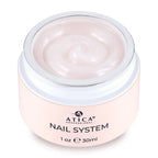 Jar of Atica Professional Nail System on a white background