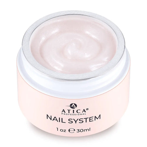 Jar of Atica Professional Nail System on a white background