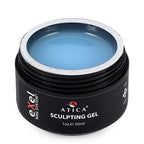 Sculpting Gel 13 Pastel Blue – 30ml jar of professional modelling gel in a pastel blue shade for natural and long-lasting manicures.