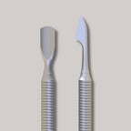 Manicure Pusher BEAUTY & CARE 30 TYPE 1
"BEAUTY & CARE 30 TYPE 1 Manicure Pusher with rounded narrow pusher and hatchet, designed for effective cuticle care and nail plate cleaning.