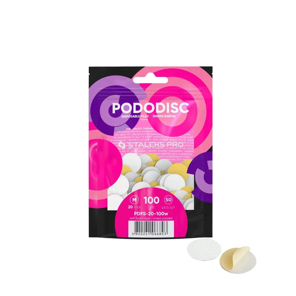 Packaging of Staleys Pro Pododisc with two discs on a white background