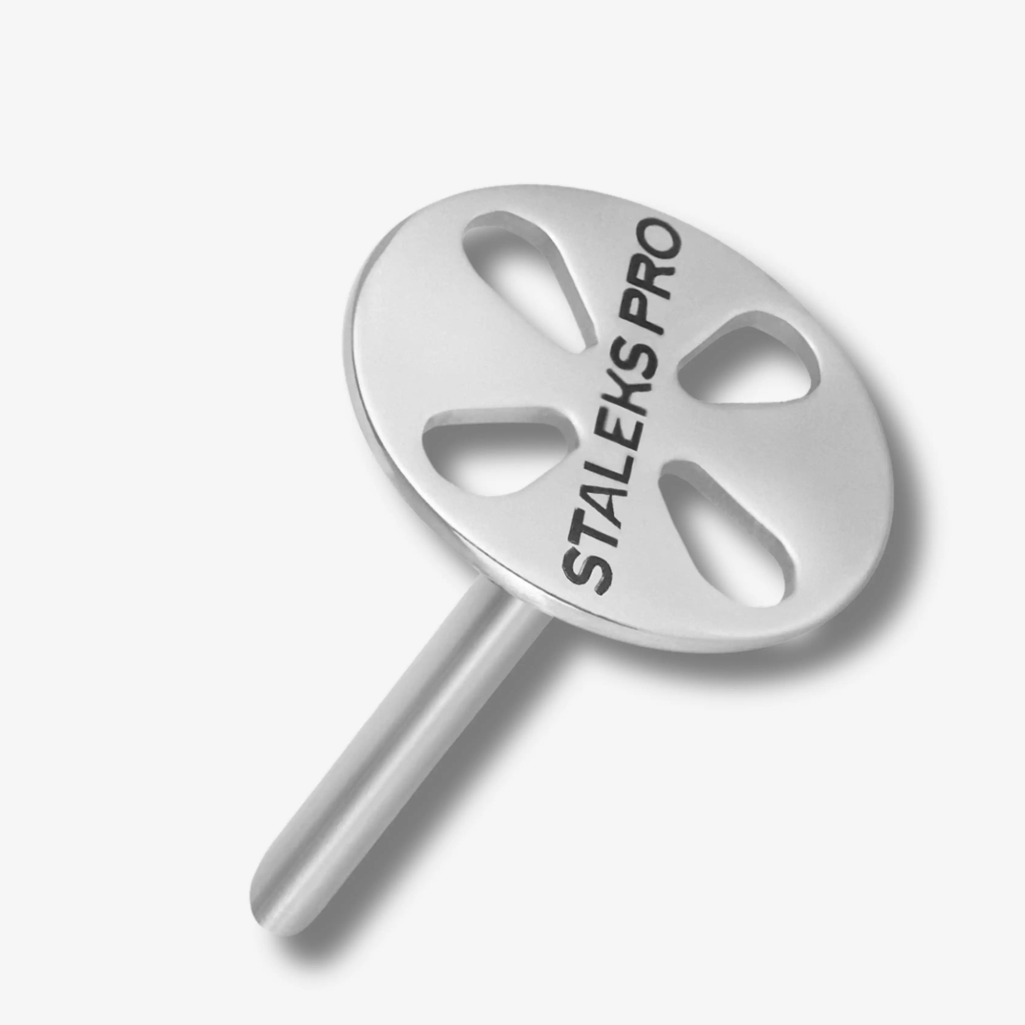 PODODISC M EXPERT pedicure disc (20 mm) with 5 disposable 180-grit files. Stainless steel, non-slip, lightweight, and sterilization safe.