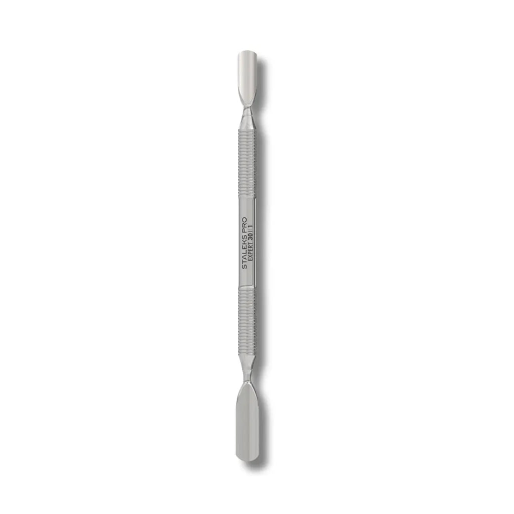 Staleks EXPERT 30 TYPE 1 · double-ended cuticle pusher with wide and narrow rounded tips for manicure and pedicure.