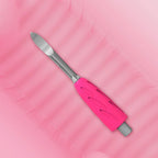 Curved nail cleaner tip macro view, modular manicure tool component
