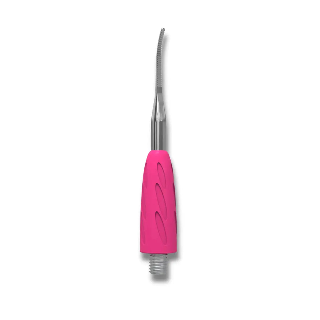 Bent narrow file tip macro view, modular pedicure tool component