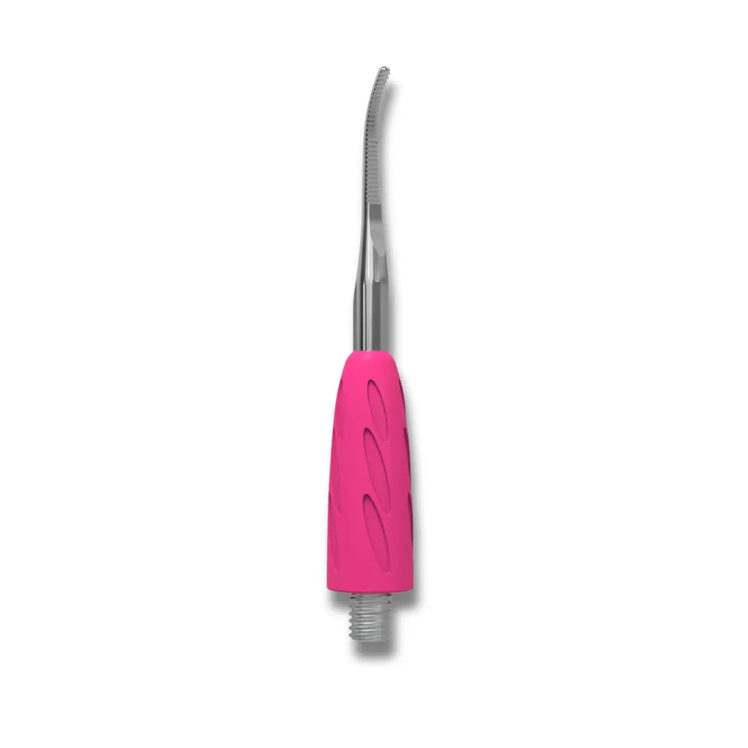 Wide bent file tip macro view, safe pedicure modular tool component