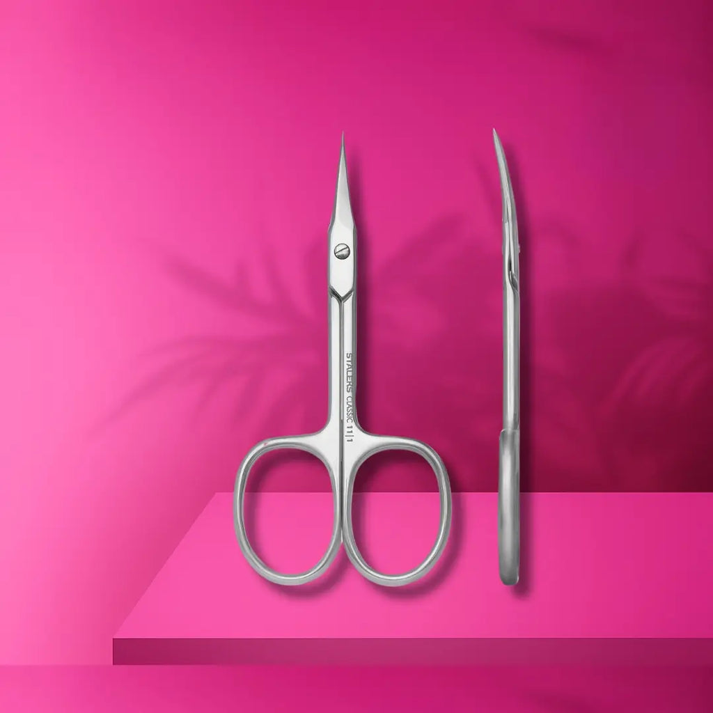  Cuticle Scissors CLASSIC 11 TYPE 1 with thin, narrowed blades for precise cuticle removal.