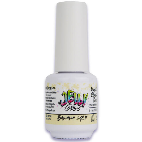 Jelly Gelly Rubber Base Banana Split Bottle
"Jelly Gelly Rubber Base Banana Split 8ml – Self-Leveling Base Coat for Smooth Gel Manicures"