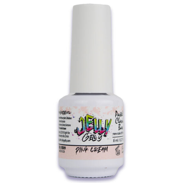Jelly Gelly Rubber Base Pink Cream Bottle
"Jelly Gelly Rubber Base Pink Cream 8ml – Self-Leveling Base for a Flawless Gel Manicure"