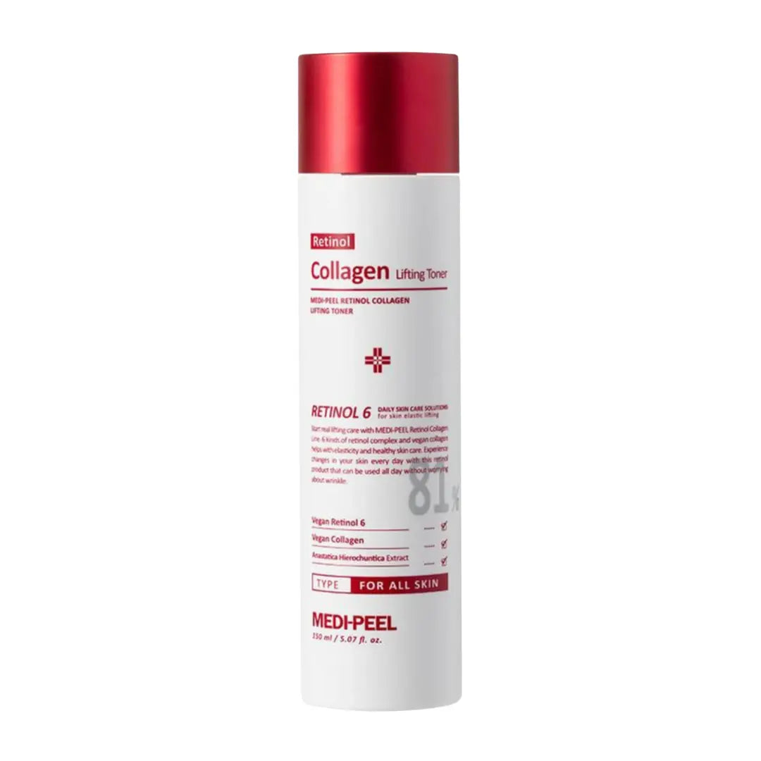 Medi-Peel Retinol Collagen Lifting Toner 150ml bottle showing professional skin firming toner