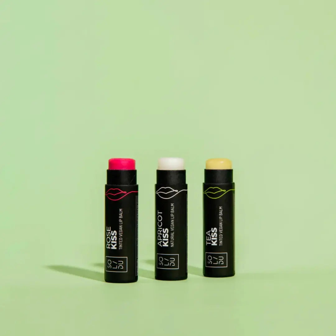 ROSEKiss vegan tinted lip balm – red rose wax blend with jojoba and grapefruit for naturally glowing lips, 7g