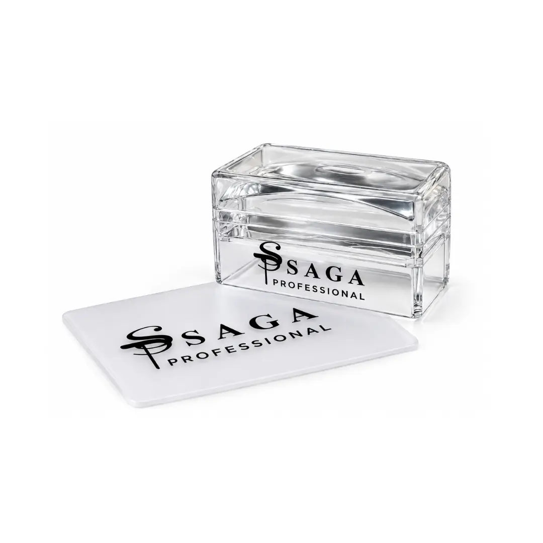 SAGA Professional transparent silicone stamping stamp with scraper and storage cap