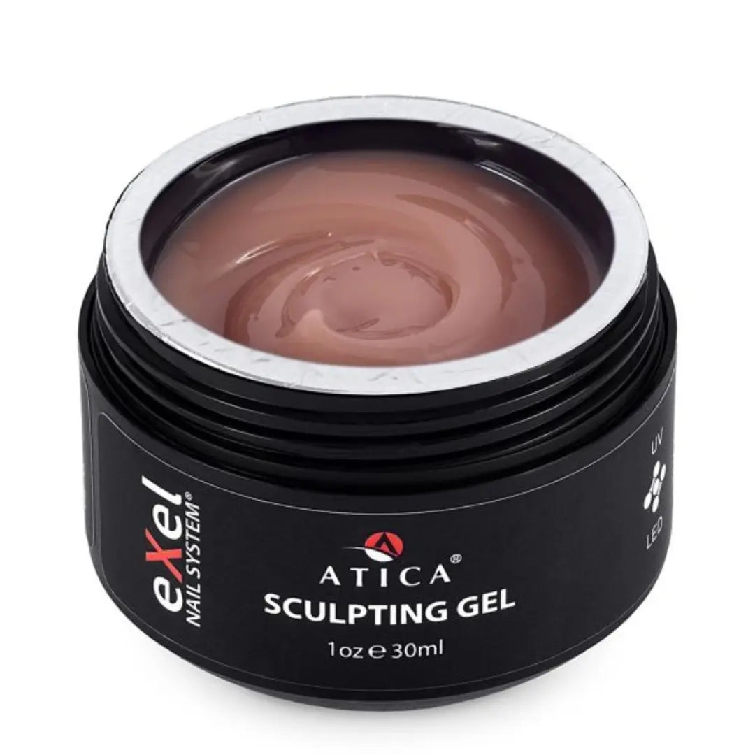 Atica eXel Pastel Desert Sand Sculpting Gel 30ml – pastel beige nail gel for flawless manicures.