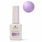 Atica Satin Gel Polish 007 bottle, cool mauve plum nail color