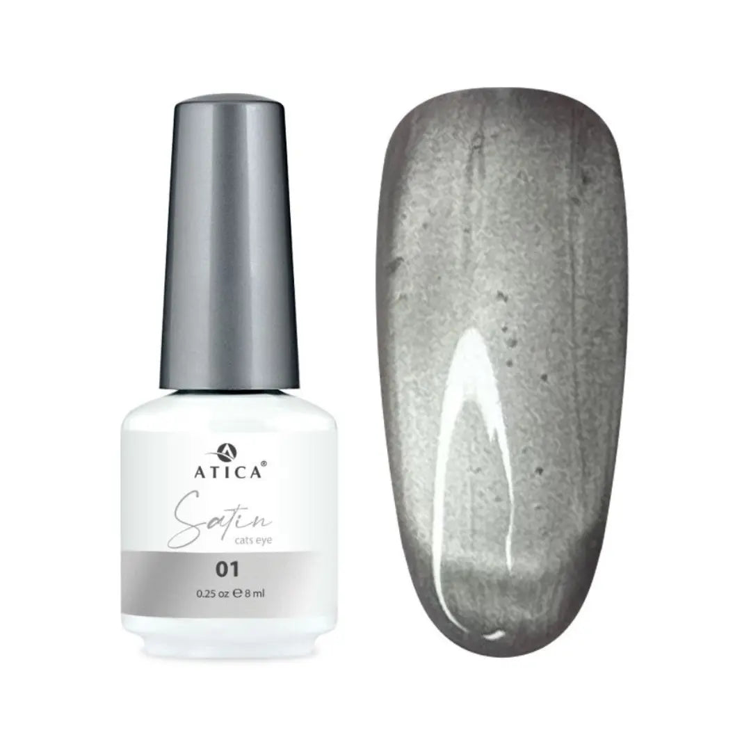 Atica Gel Polish Satin Cat Eye 01 – Metallic Satin Cat-Eye Gel Polish 8ml