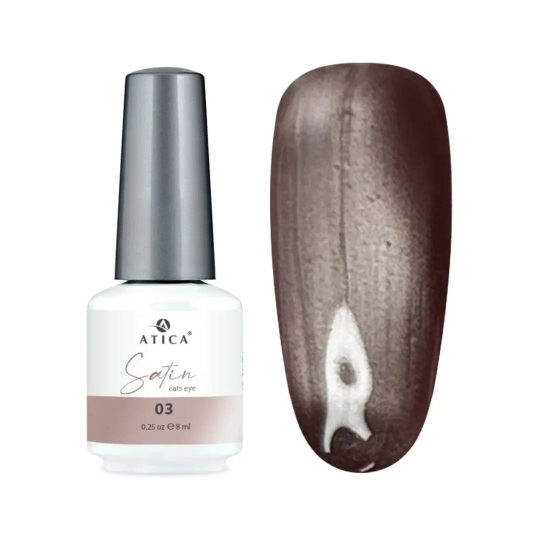 Atica Gel Polish Satin Cat Eye 03 – Satin Magnetic Cat-Eye Gel Polish 8ml