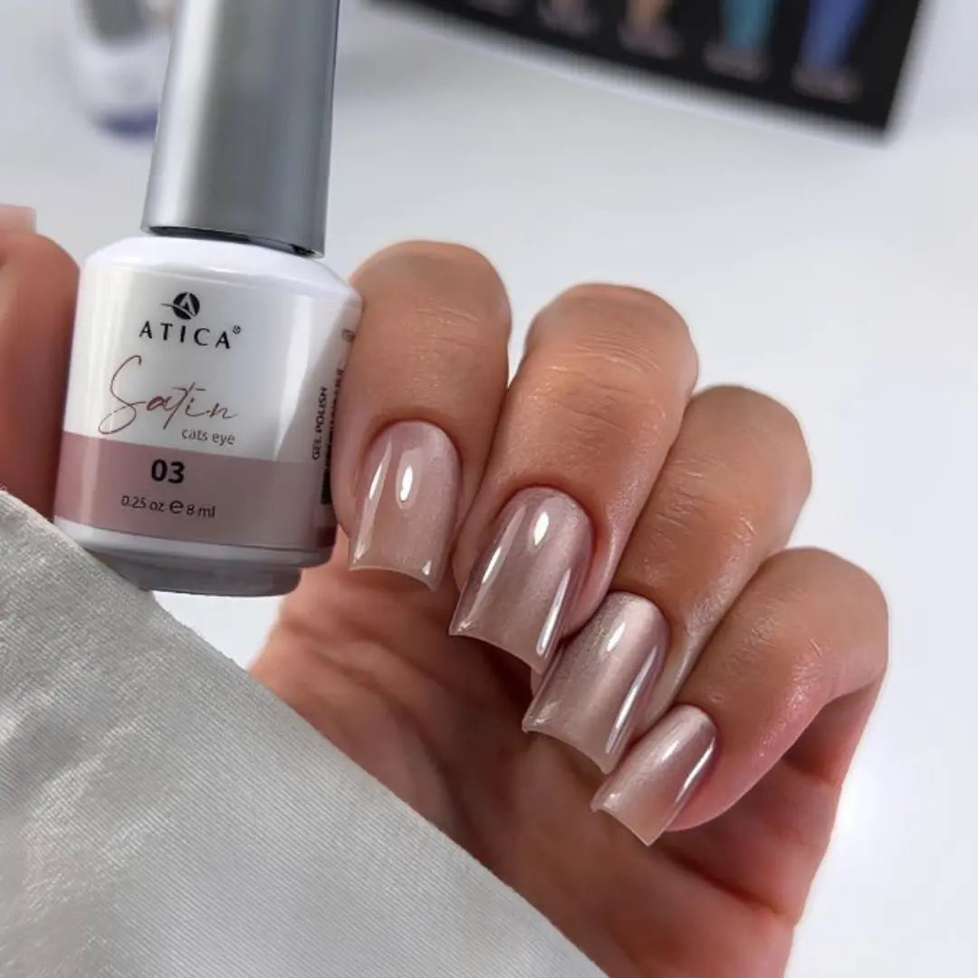 Atica Gel Polish Satin Cat Eye 03 – Satin Magnetic Cat-Eye Gel Polish 8ml