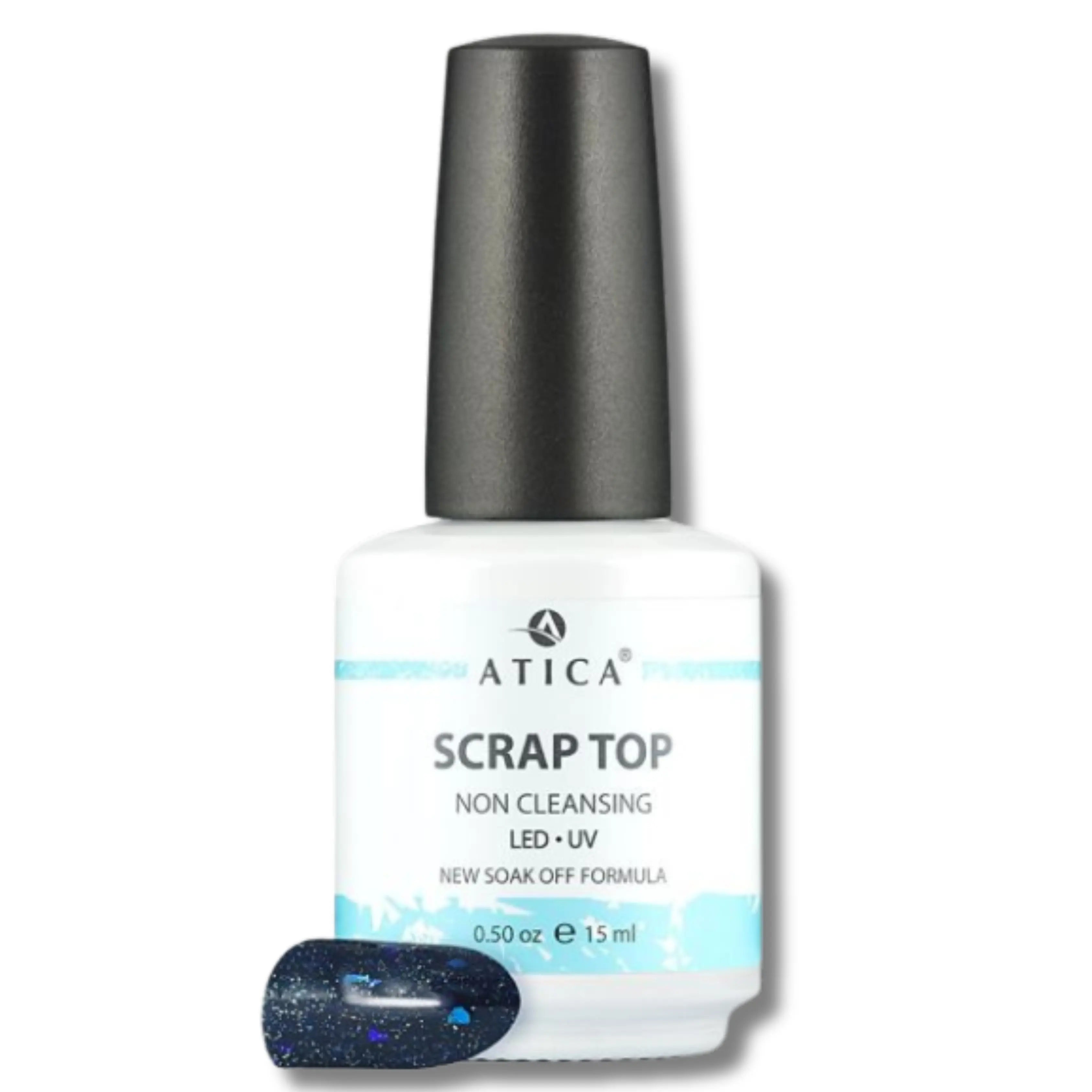 Scrap Top Coat 15 ml – glitter and flake top coat for elegant nail designs