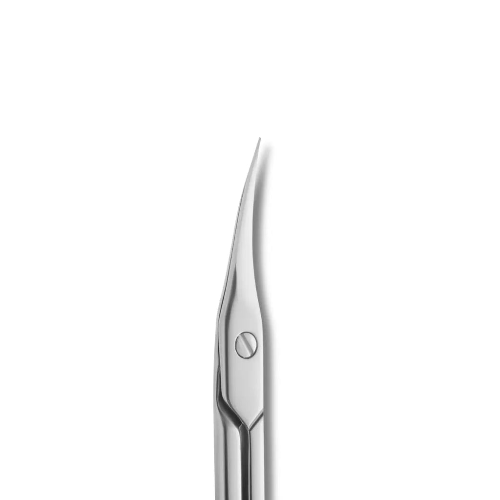 Thin narrow scissor blades closeup for small hands