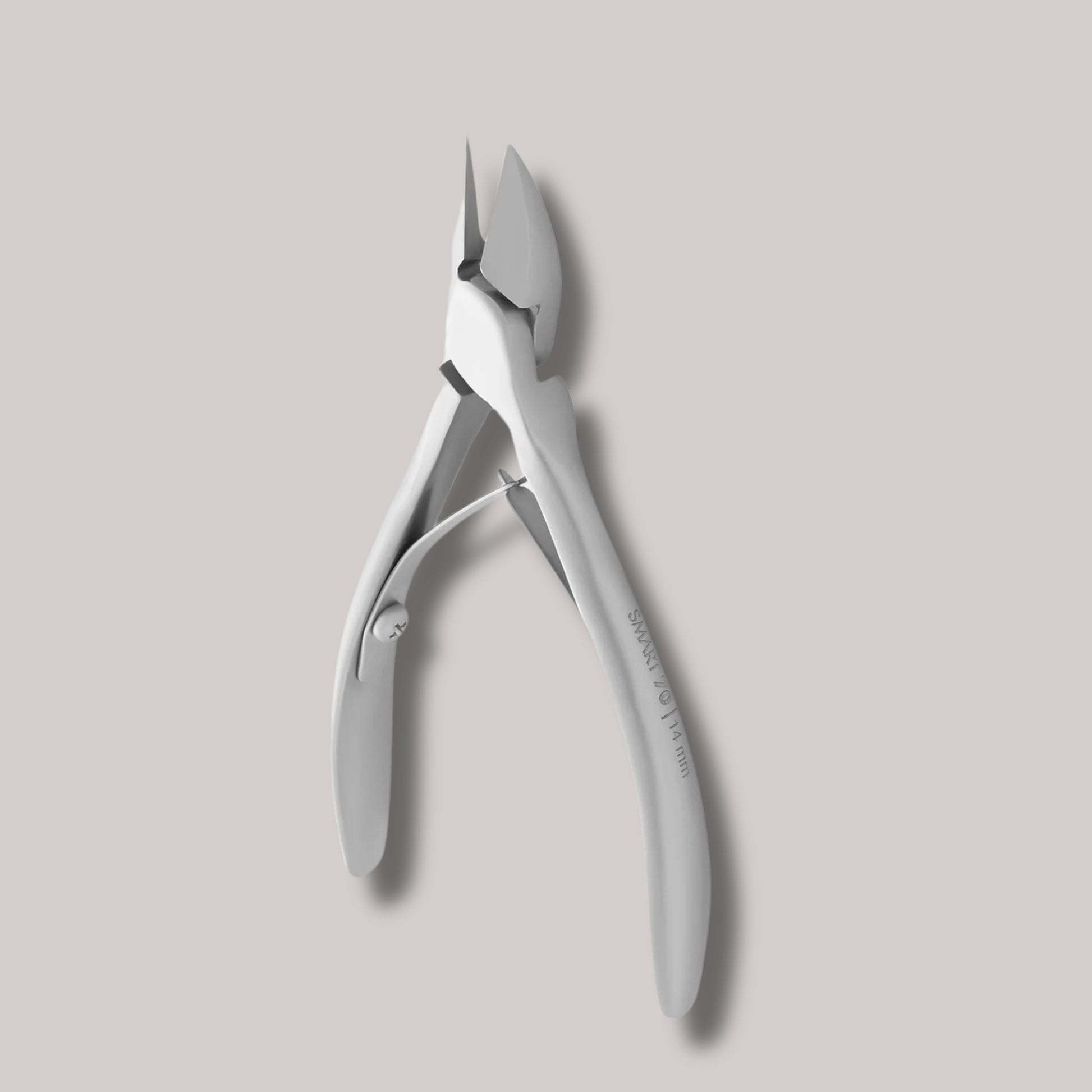 Professional Nail Nippers SMART 70 - 14 mm – ergonomic nippers for precise nail trimming, made from high-alloy stainless steel for durability and sharpness.