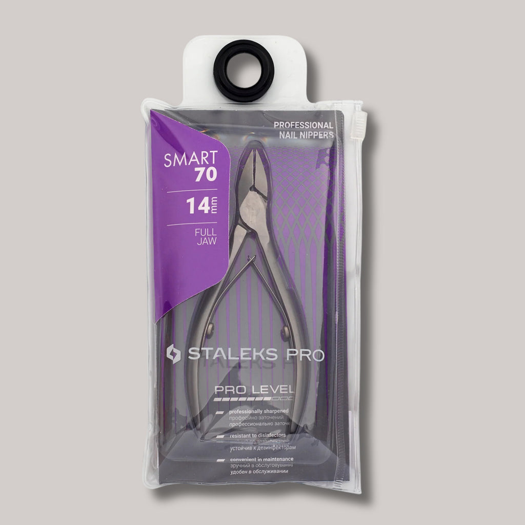 Professional Nail Nippers SMART 70 - 14 mm – ergonomic nippers for precise nail trimming, made from high-alloy stainless steel for durability and sharpness.