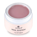 Pink gel in a container with Atica Professional branding on a white background