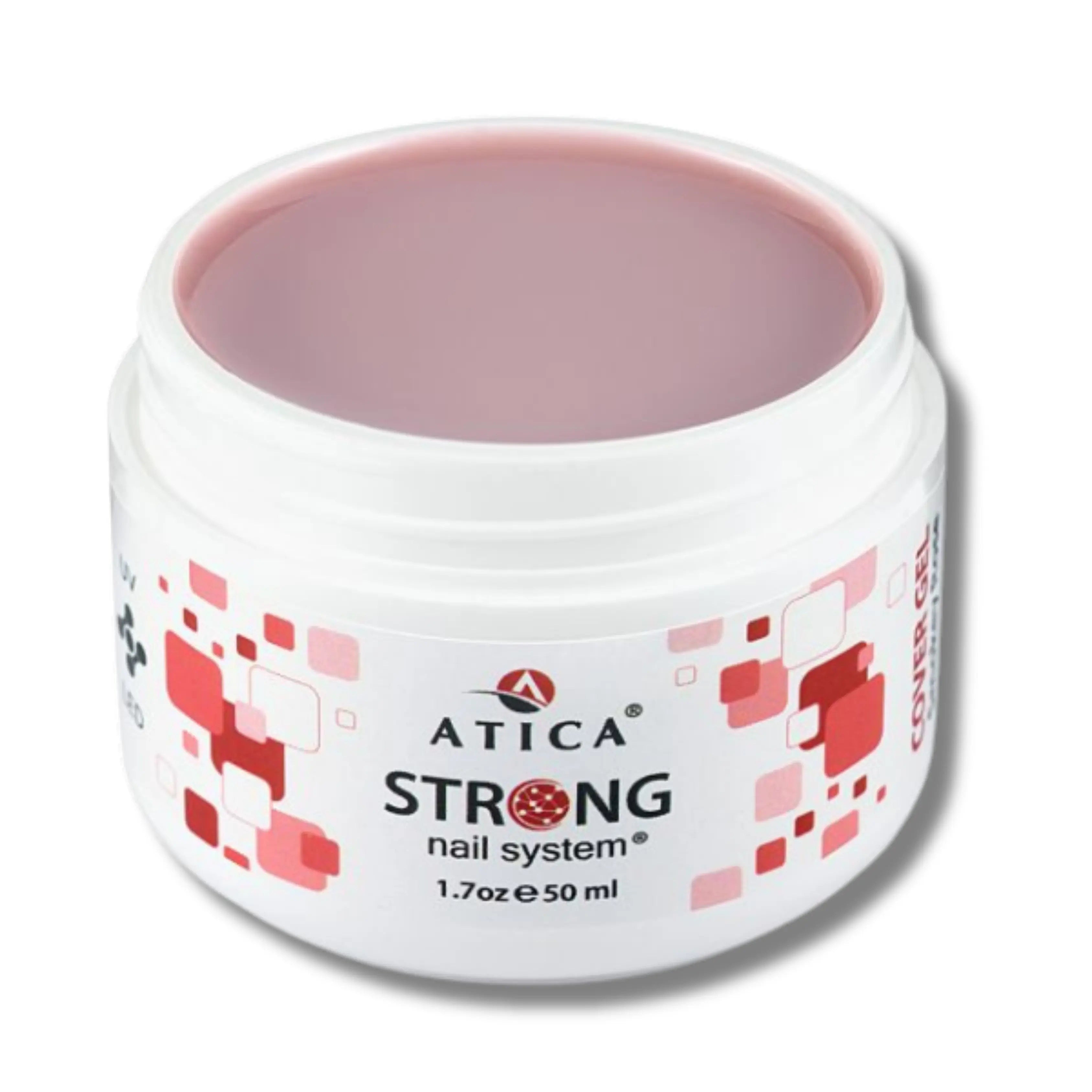 Strong Cover Gel Smoky Rose 50 ml – builder gel in delicate smoky pink for strengthening and sculpting nails