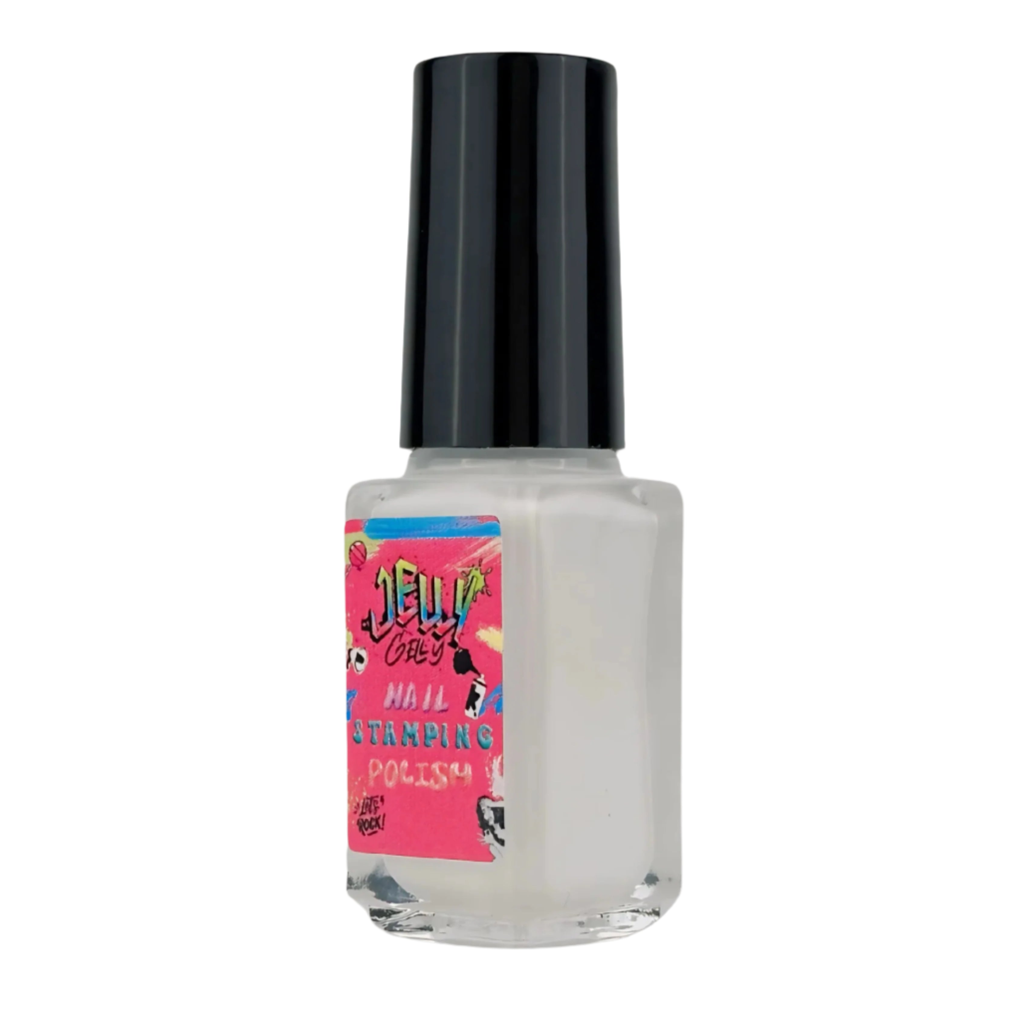 Jelly Gelly Stamping Polish – White 5ml · highly pigmented nail polish for clean white stamping designs.